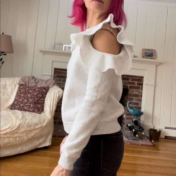 Rebecca Minkoff Cold Shoulder Sweatshirt - Picture 4 of 12